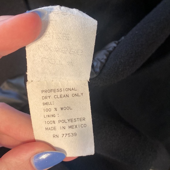 Stephanie Mathew’s Women's Black Long Coat 100% Wool - large - Picture 8 of 8